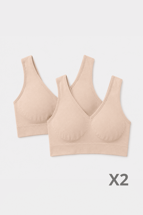 Brassière en Bambou Beige - Pack de 2 - Lingerie - Ethos Next