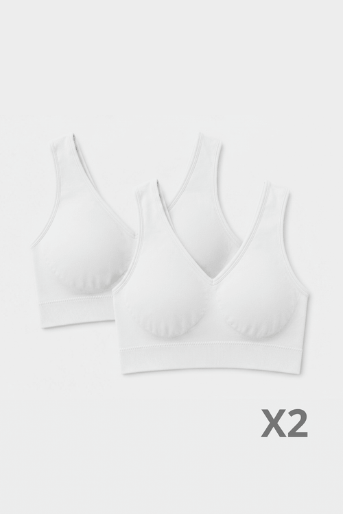 Brassière en Bambou Blanc - Pack de 2 - Lingerie - Ethos Next