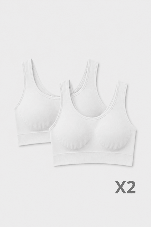 Brassière en Bambou Blanc - Pack de 2 - Lingerie - Ethos Next