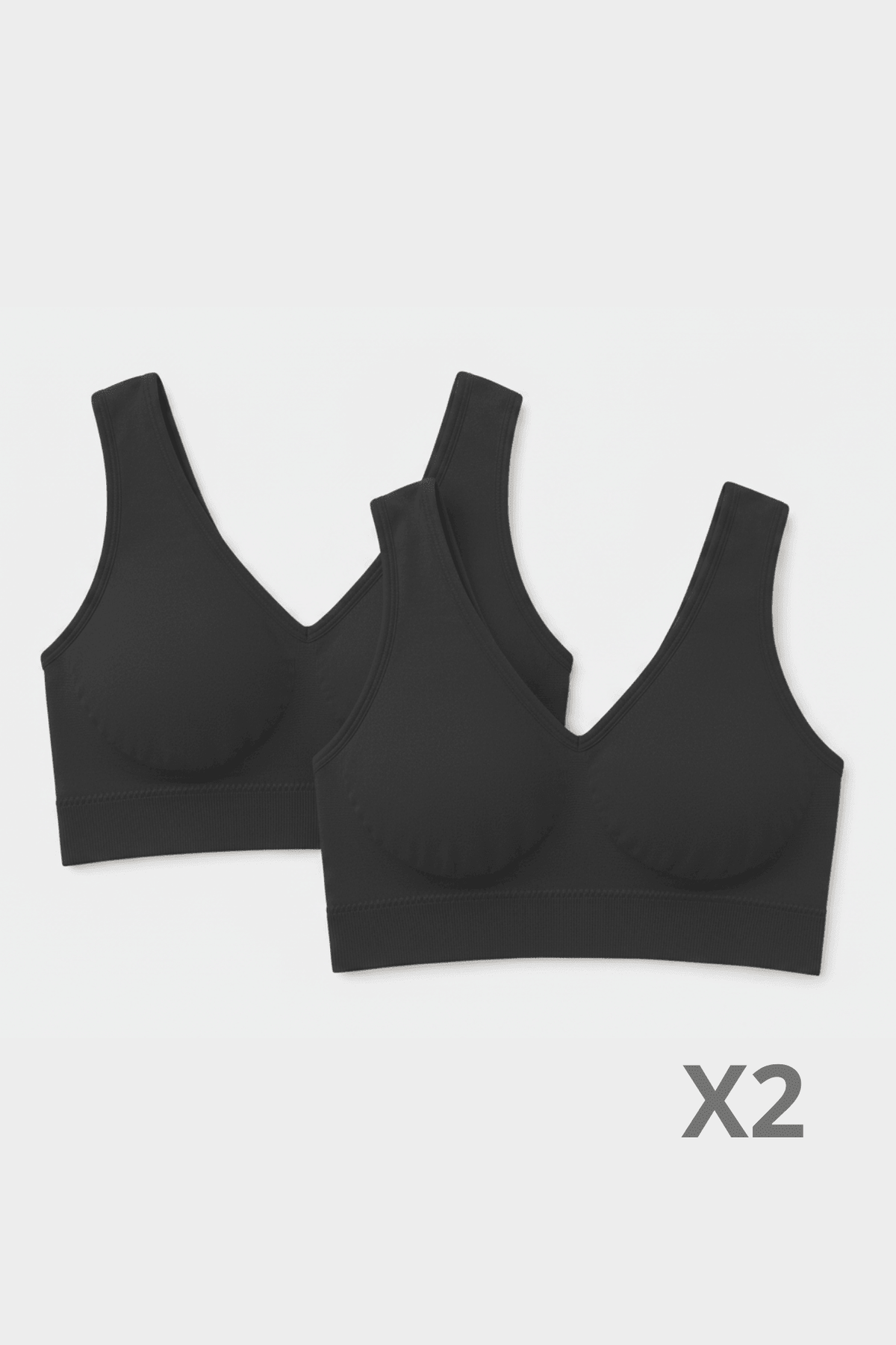 Brassière en Bambou Noir - Pack de 2 - Lingerie - Ethos Next