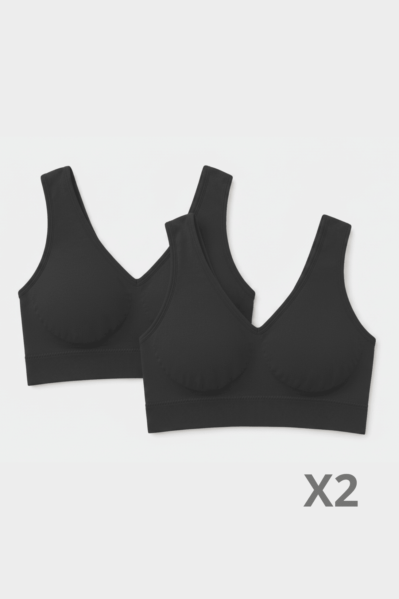 Brassière en Bambou Noir - Pack de 2 - Lingerie - Ethos Next