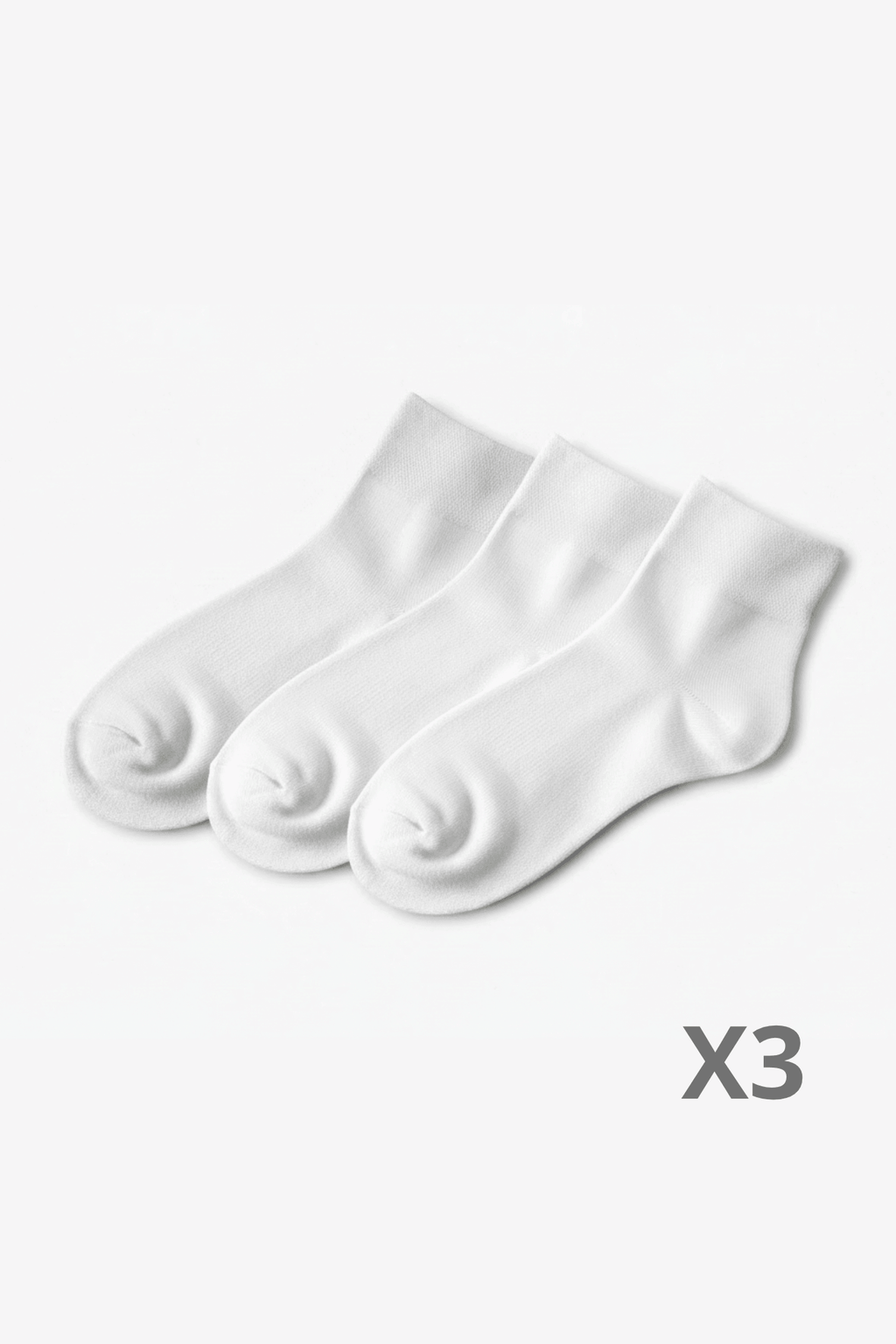 Chaussettes Classiques en Bambou Blanc - 3 Paires - Ethos Next