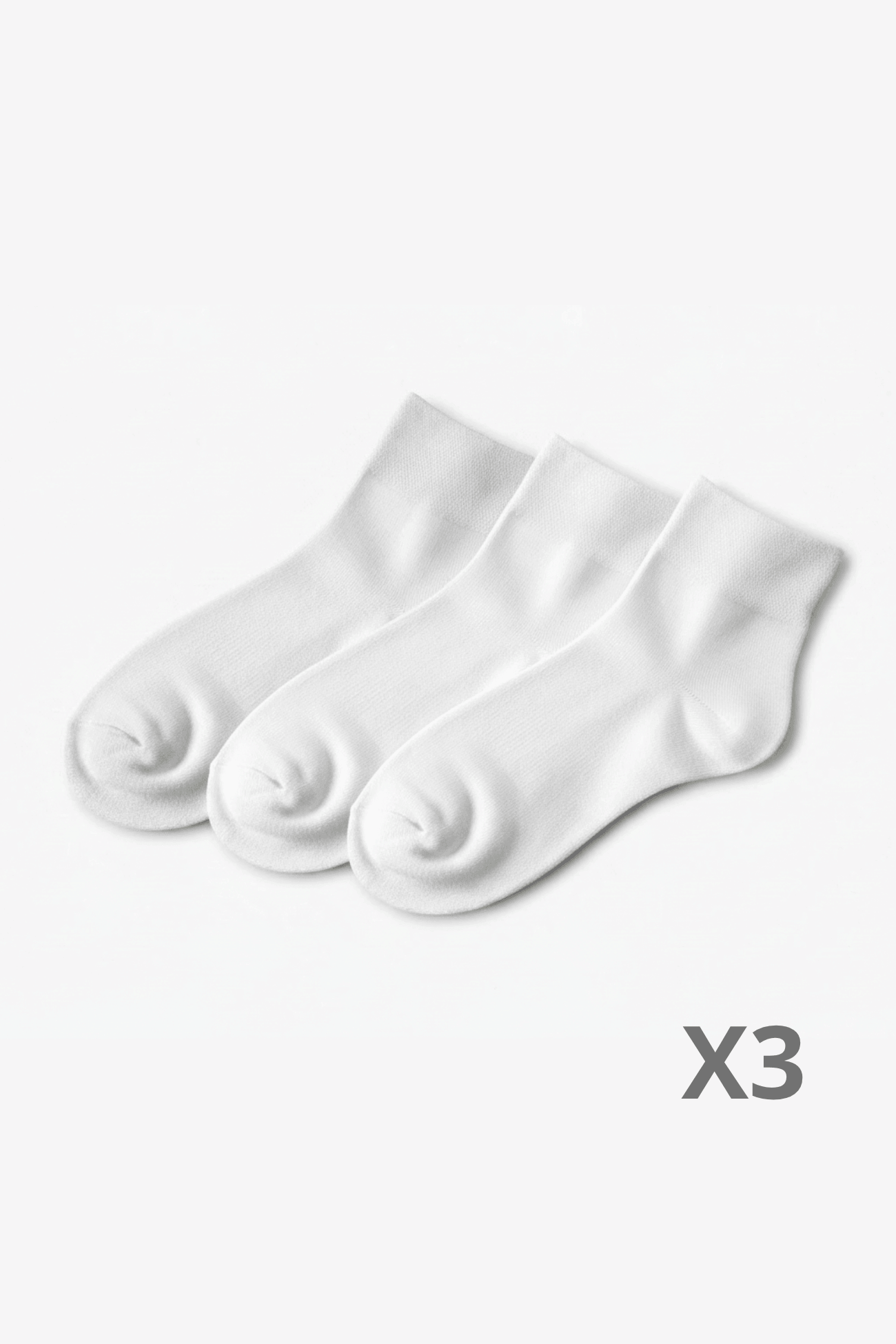 Chaussettes Classiques en Bambou Blanc - 3 Paires - Ethos Next