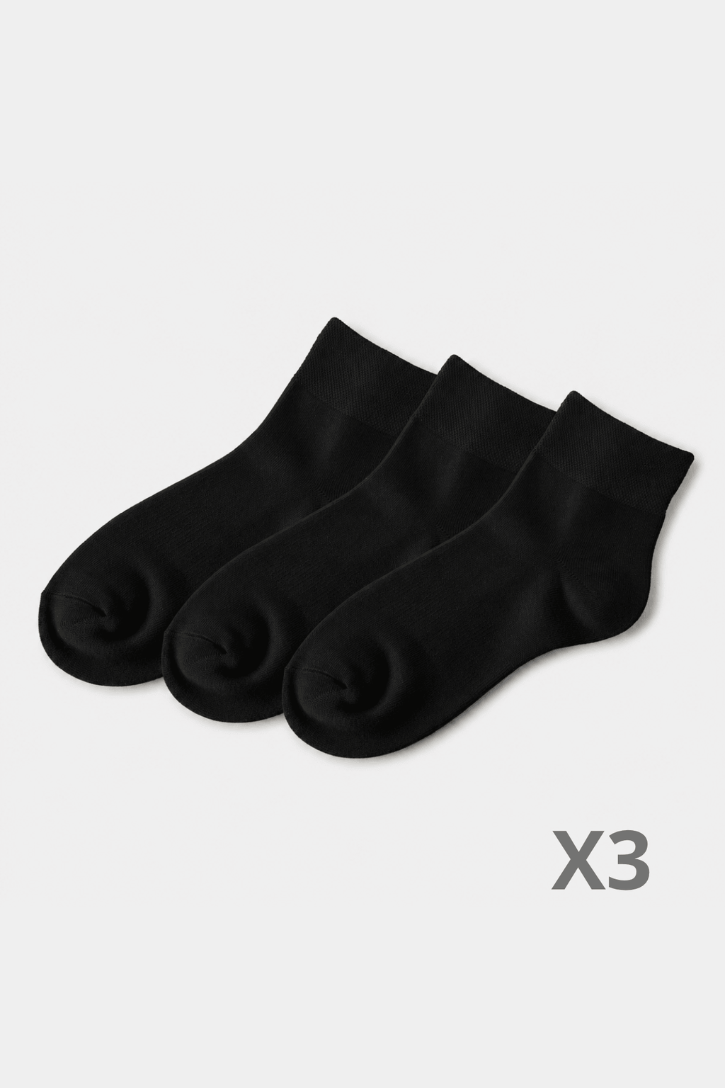 Chaussettes Classiques en Bambou Noir - 3 Paires - Ethos Next