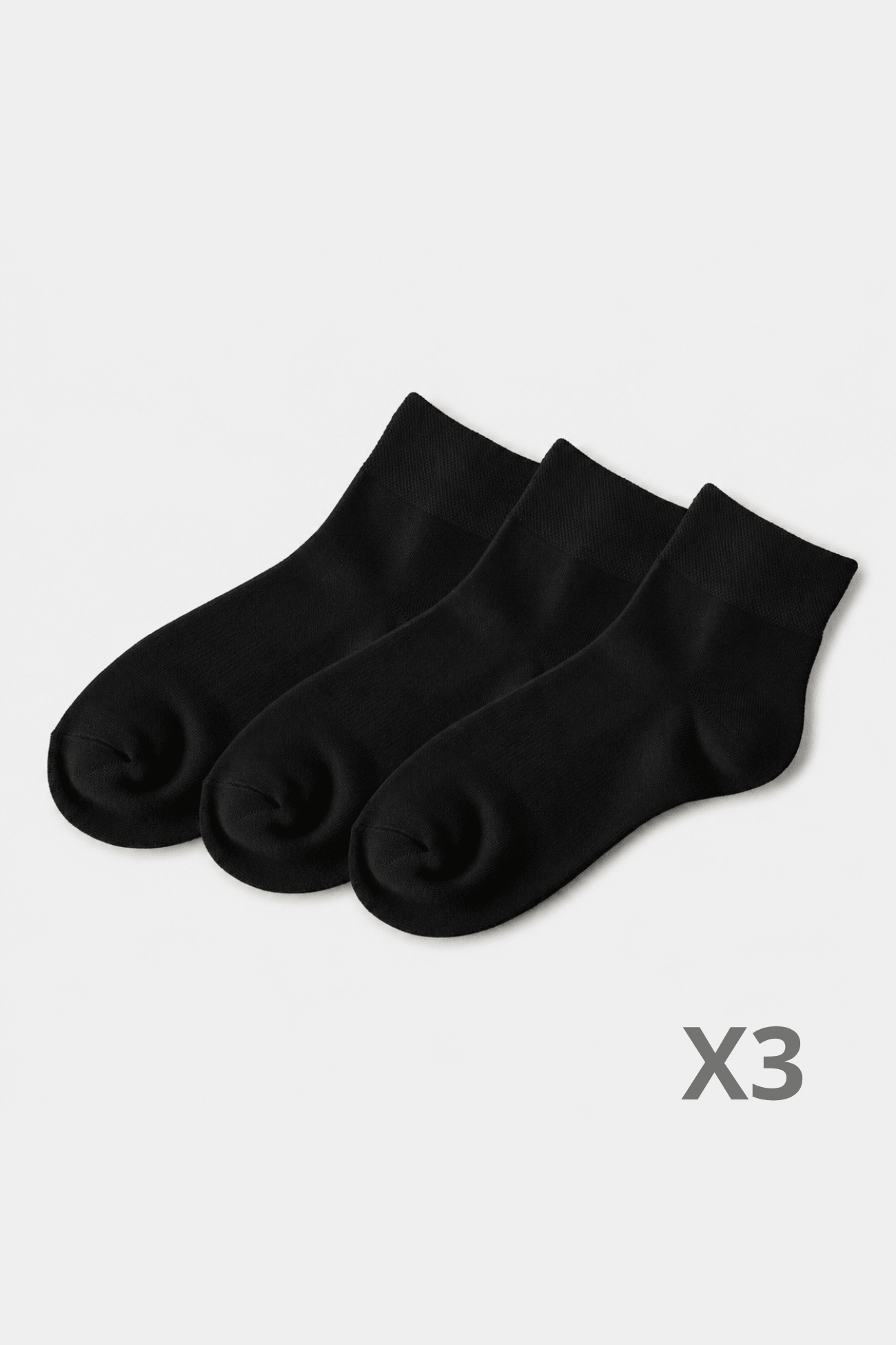 Chaussettes Classiques en Bambou Noir - 3 Paires - Ethos Next