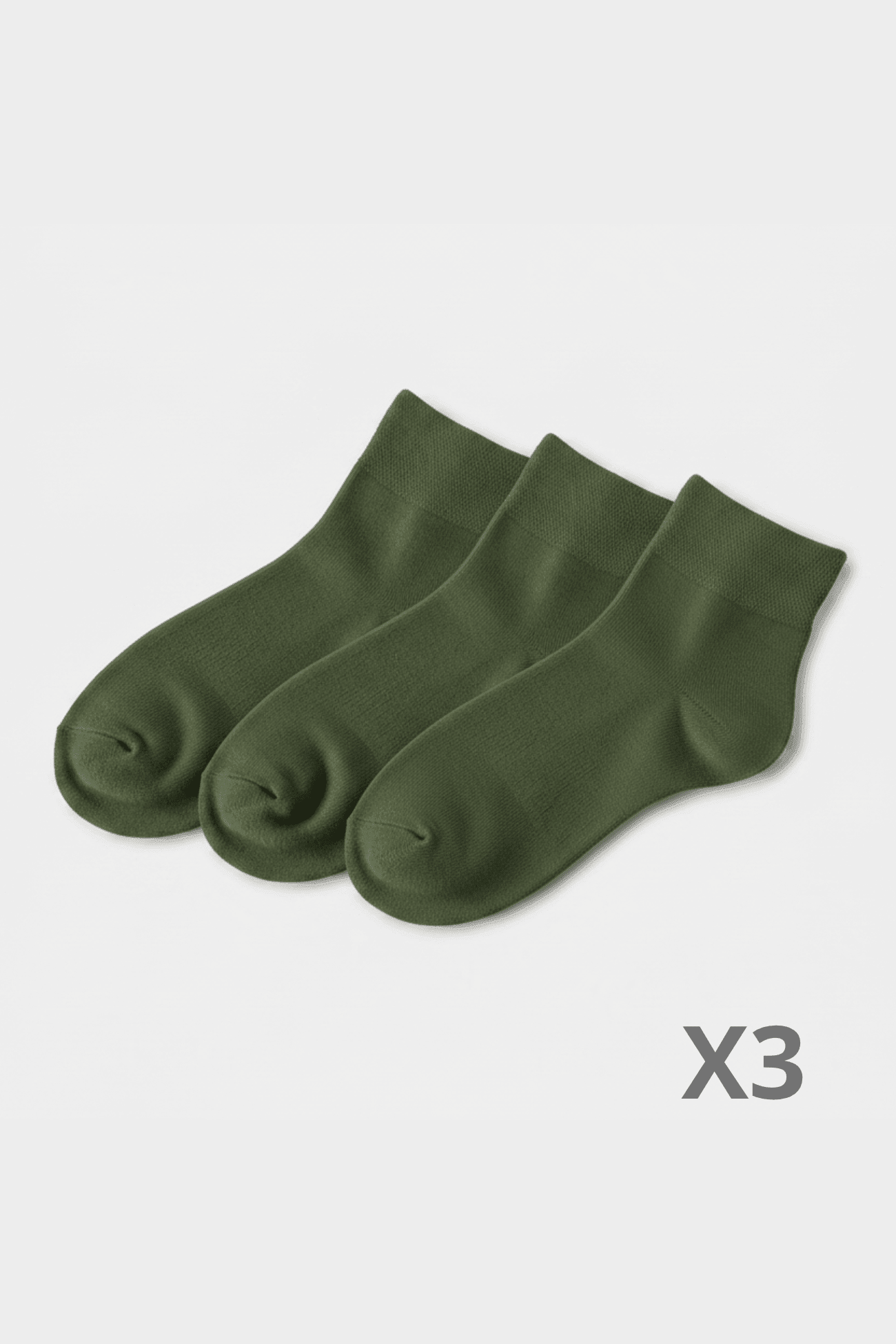 Chaussettes Classiques en Bambou Vert - 3 Paires - Ethos Next