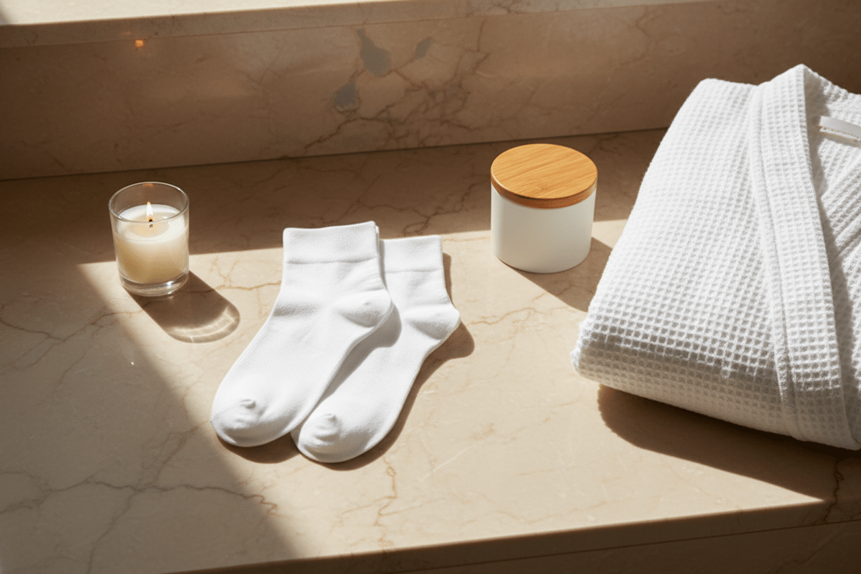 Chaussettes Classiques en Viscose de Bambou - Blanc - Chaussettes - Ethos Next