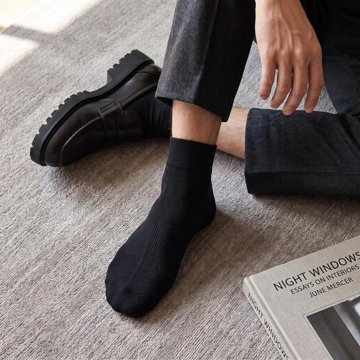 Chaussettes Classiques en Viscose de Bambou - Noir - Chaussettes - Ethos Next