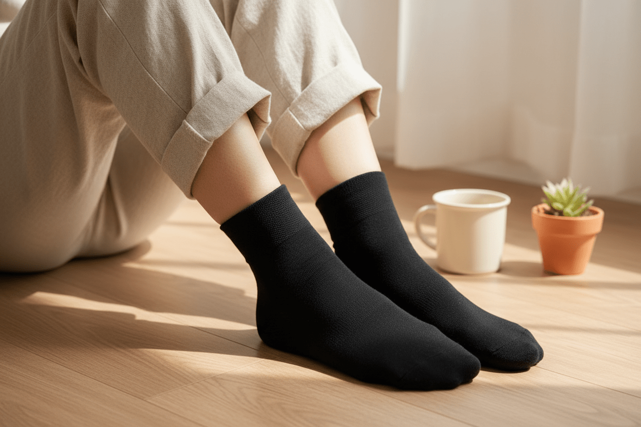 Chaussettes Classiques en Viscose de Bambou - Noir - Chaussettes - Ethos Next