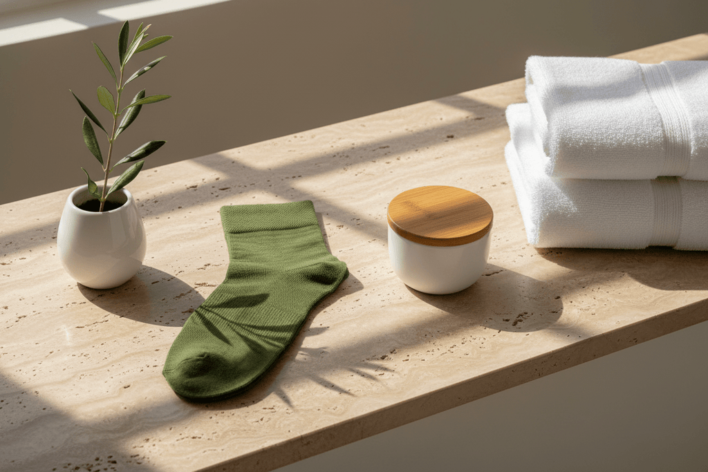 Chaussettes Classiques en Viscose de Bambou - Vert - Chaussettes - Ethos Next