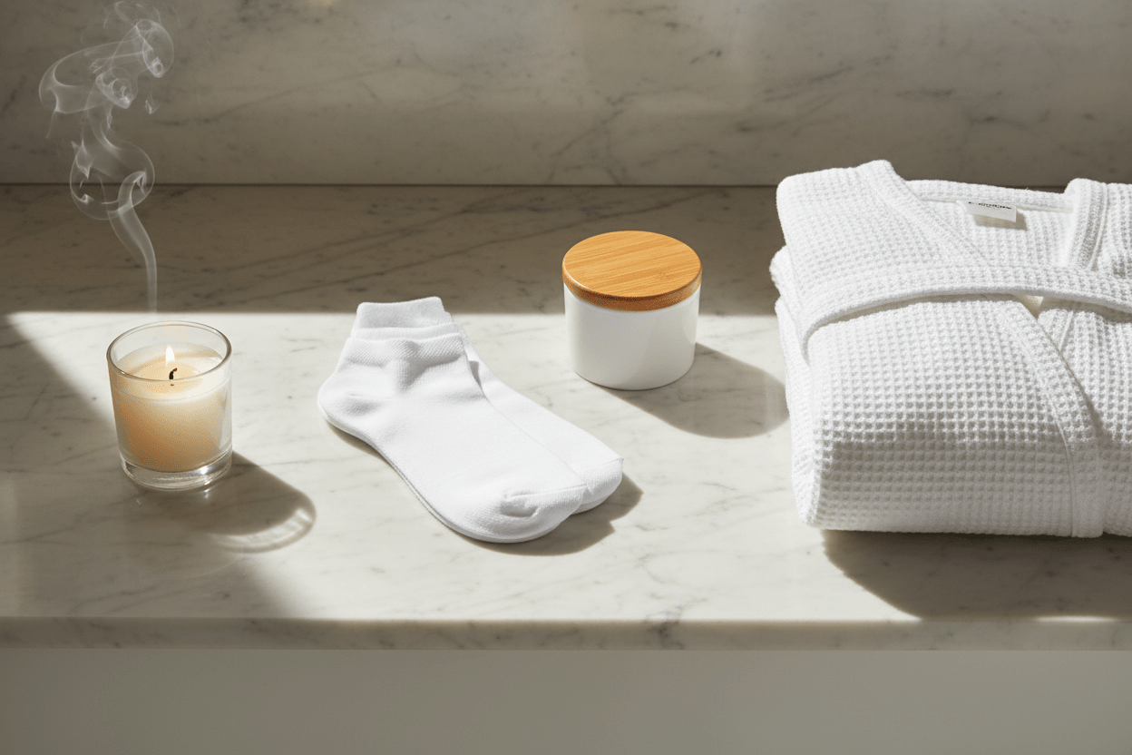 Chaussettes Mi - Chevilles en Viscose de Bambou - Blanc - Chaussettes - Ethos Next