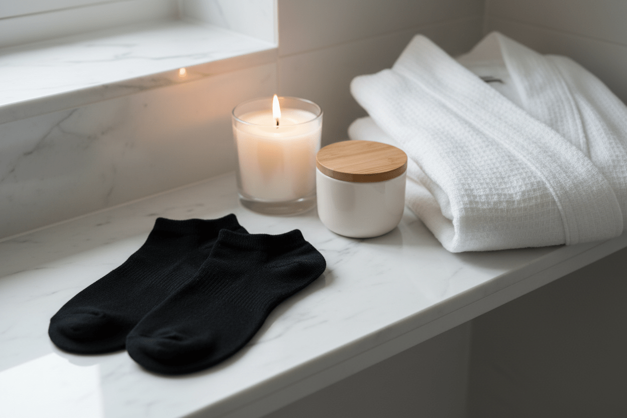 Chaussettes Mi - Chevilles en Viscose de Bambou - Noir - Chaussettes - Ethos Next
