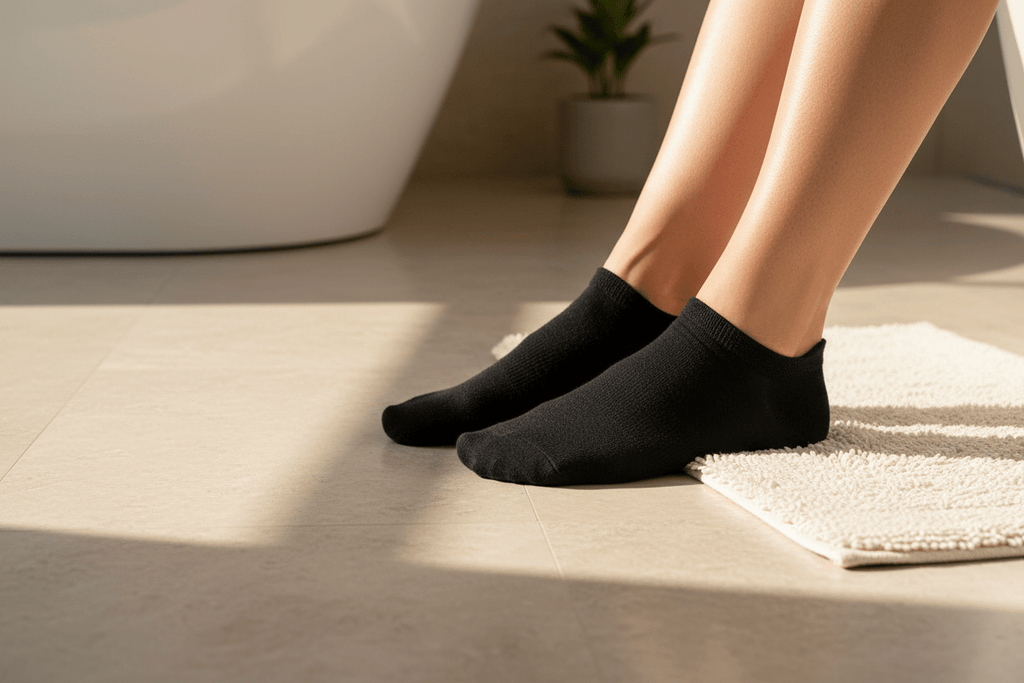 Chaussettes Mi - Chevilles en Viscose de Bambou - Noir - Chaussettes - Ethos Next