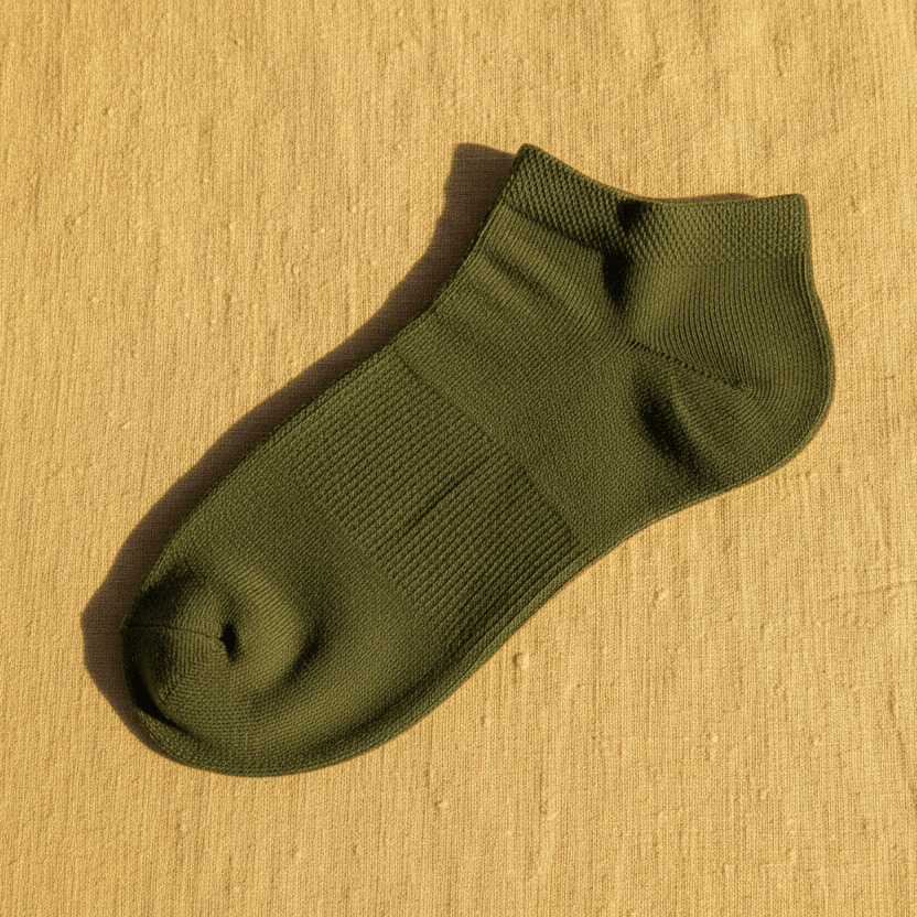 Chaussettes Mi-Chevilles en Viscose de Bambou - Olive - Chaussettes - Ethos Next