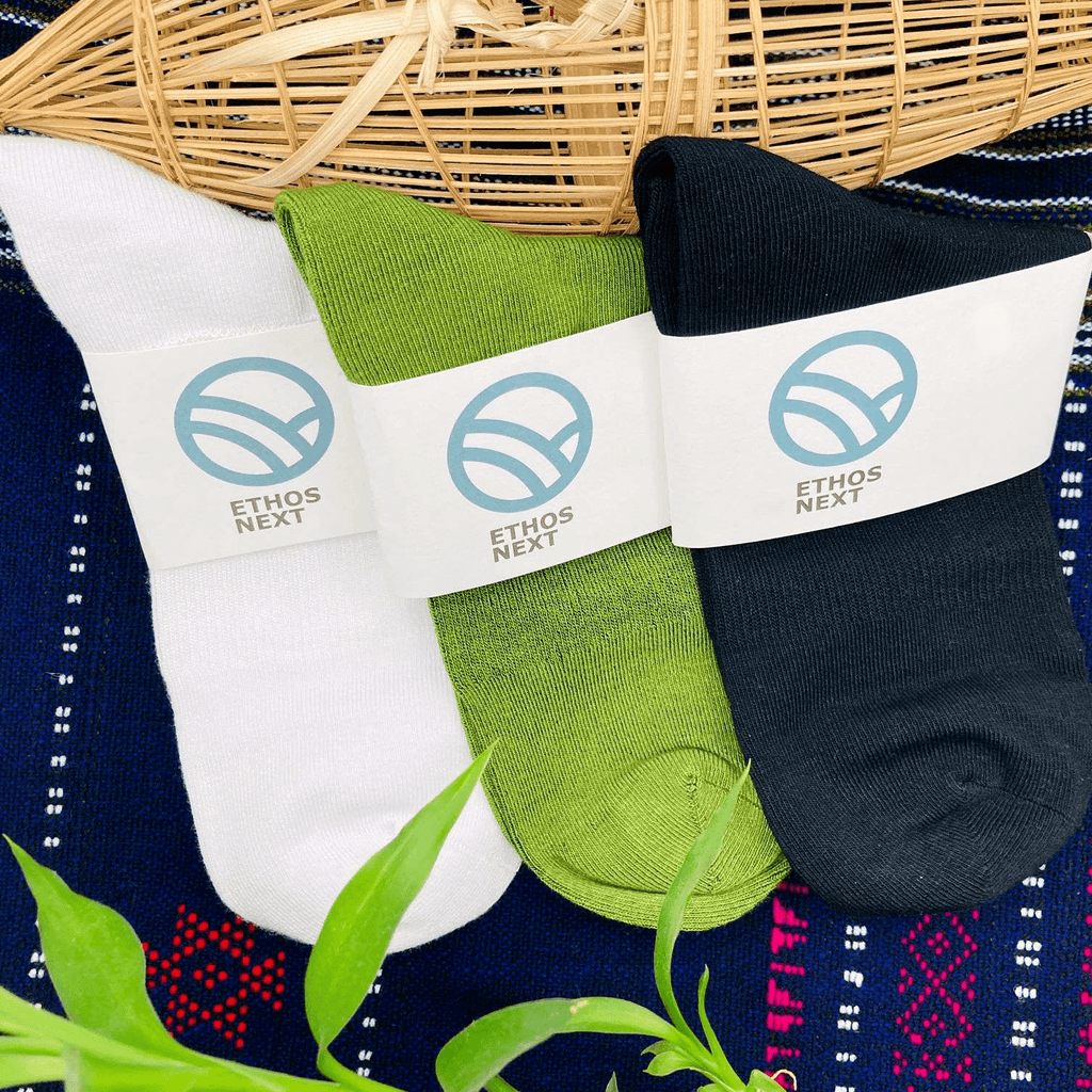 Chaussettes Mi - Chevilles en Viscose de Bambou - Vert - Ethos Next