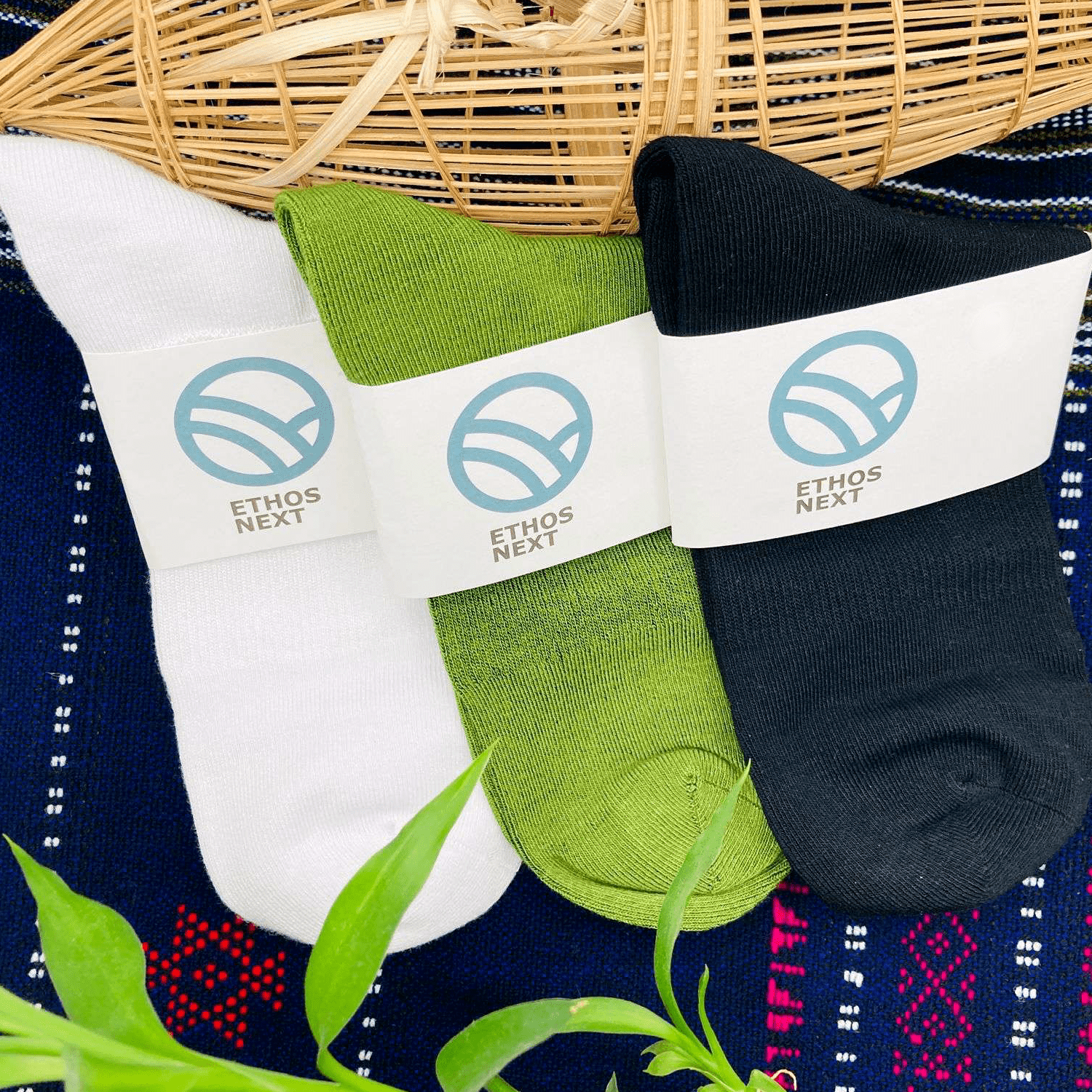 Chaussettes Mi - Chevilles en Viscose de Bambou - Vert - Ethos Next