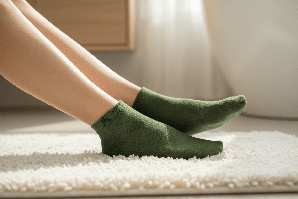 Chaussettes Mi - Chevilles en Viscose de Bambou - Vert - Chaussettes - Ethos Next