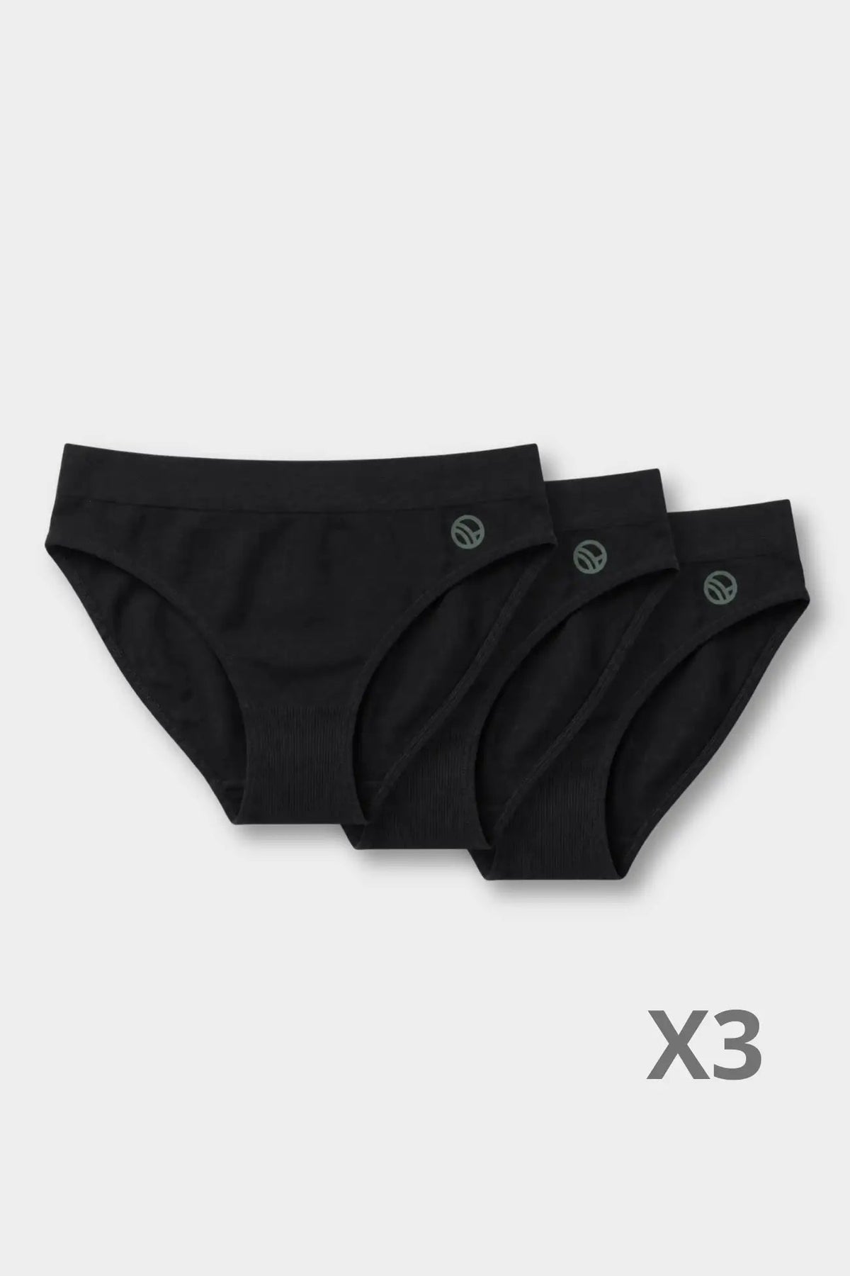 Culotte Bikini en Bambou Noir - Pack de 3 - Lingerie - Ethos Next