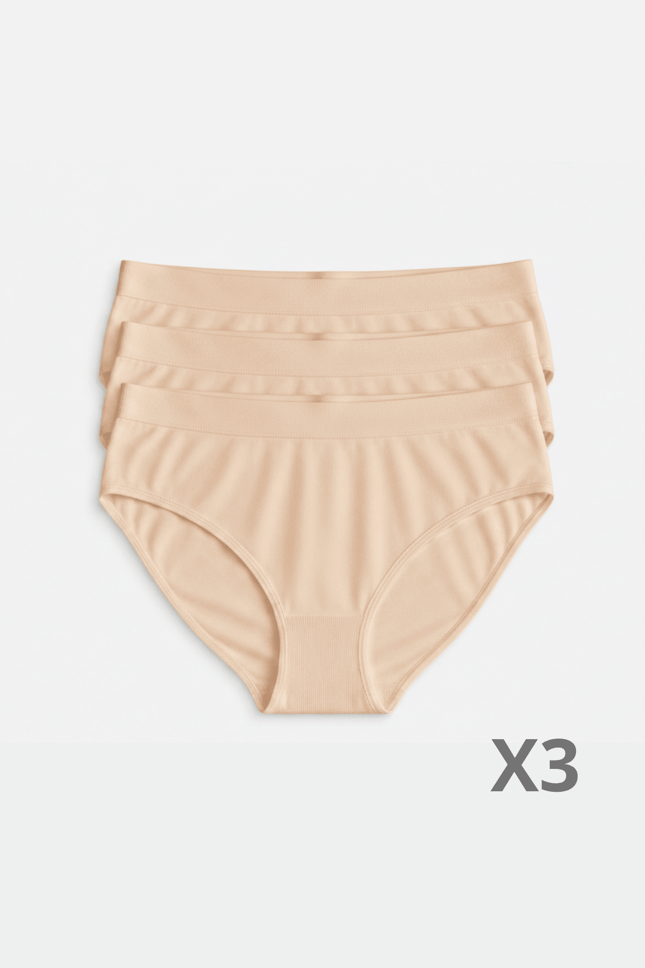 Culotte Classique en Bambou Beige - Pack de 3 - Ethos Next