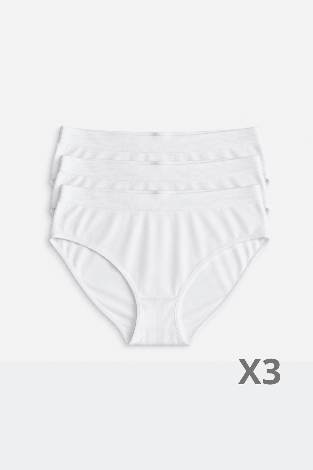 Culotte Classique en Bambou Blanc - Pack de 3 - Ethos Next