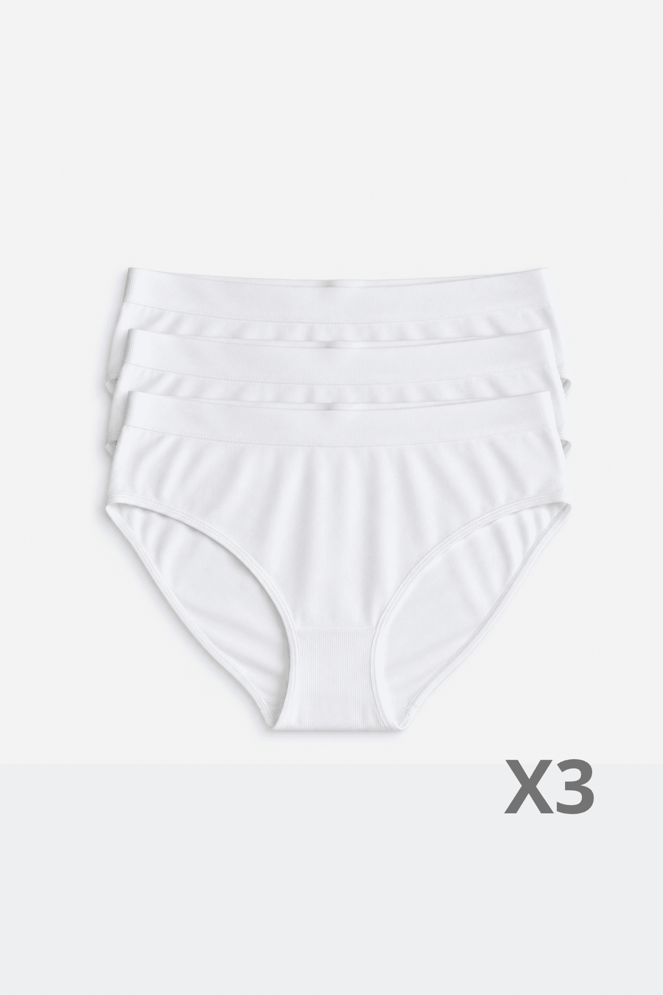 Culotte Classique en Bambou Blanc - Pack de 3 - Ethos Next